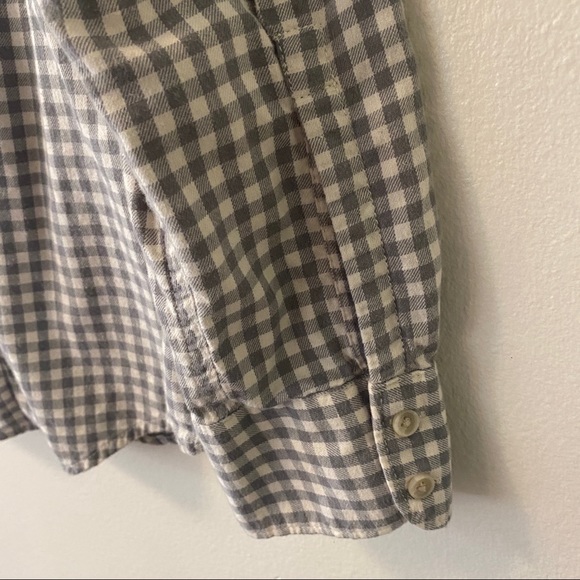 Eddie Bauer Gray Check Flannel Medium - Picture 2 of 6